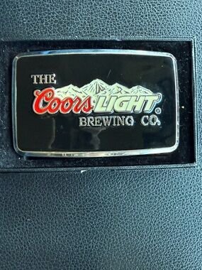 Coors Light Black enamel logo vintage 90s collectors with bottle opener on back